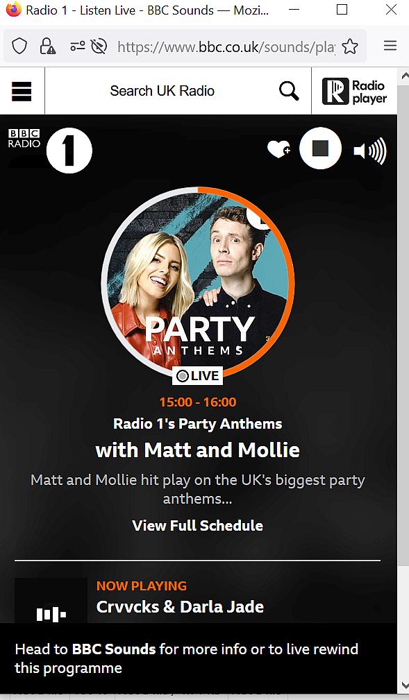 bbc radio one raspberry pi web radio firefox jes.saxe.dk