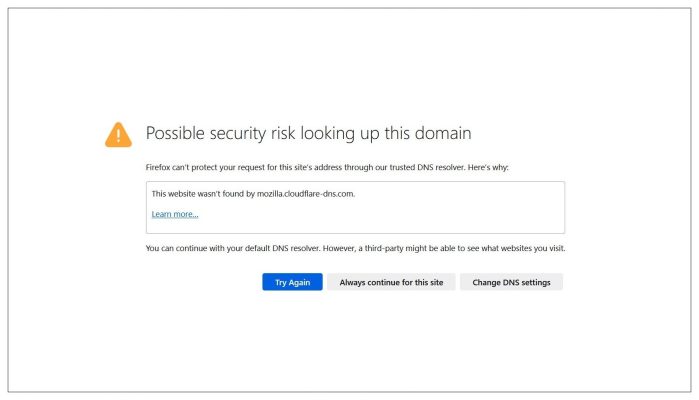 Firefox Blocks Suspicios Site