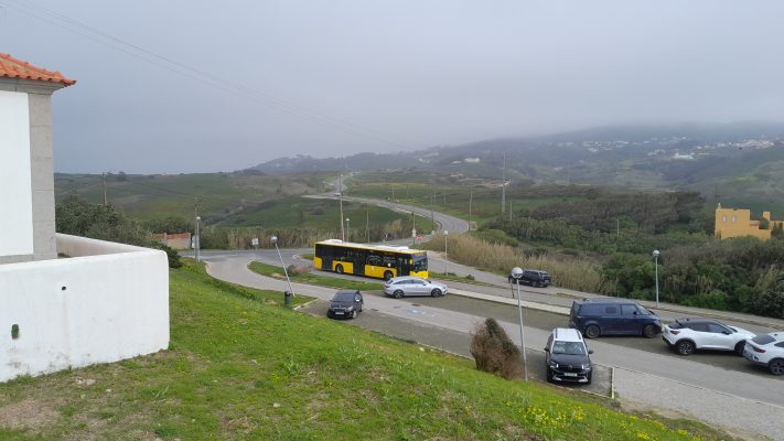 View from the lighthouse entrance. View towards Sintra