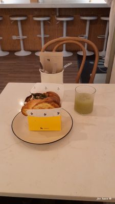 Sandwich and mint smoothie Hygge Cafe