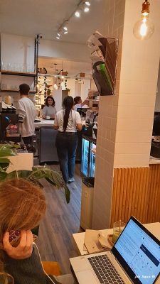 View to the counter cutlery area Hygge Cafe